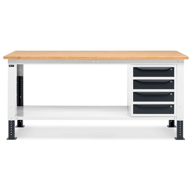 Vendita online Banco Work Up 2003 piano Multiplex mm.2000x750x732/1107H - Grigio RAL7035+RAL7016